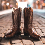 Full-Quill Ostrich Western Cowboy Boot by RUJO