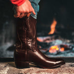 Caravan Calfskin Western Cowboy Boot by RUJO