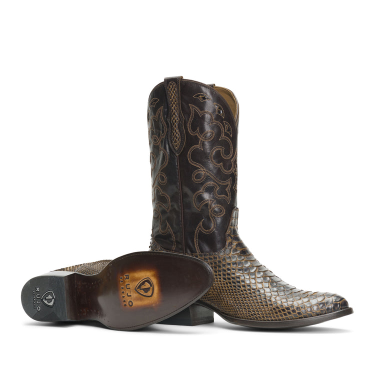Men's Cowboy Boots | The Zeke Python Exotic Boots | Rujo Boots