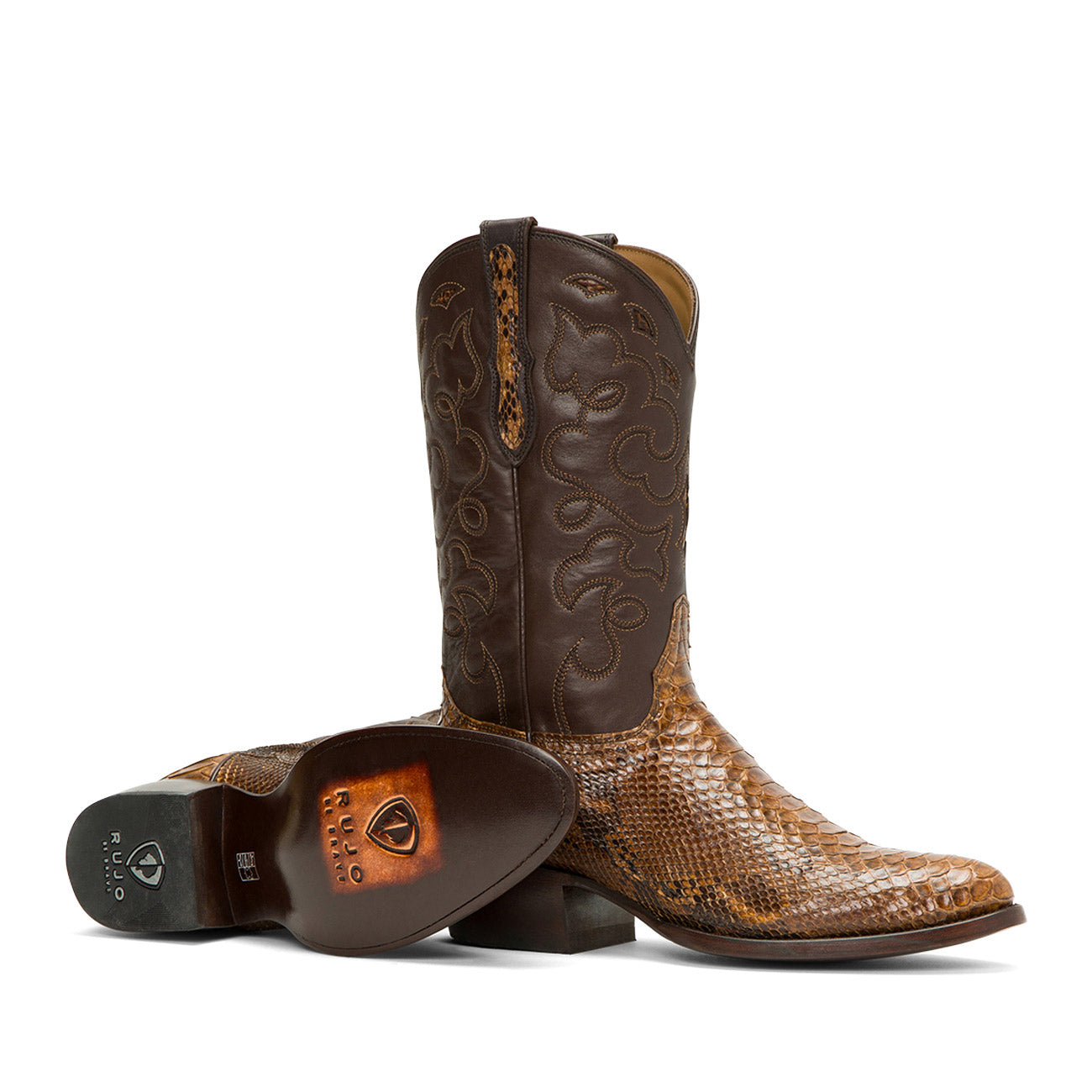 Men's Cowboy Boots | The Zeke Python Exotic Boots – Rujo Boots