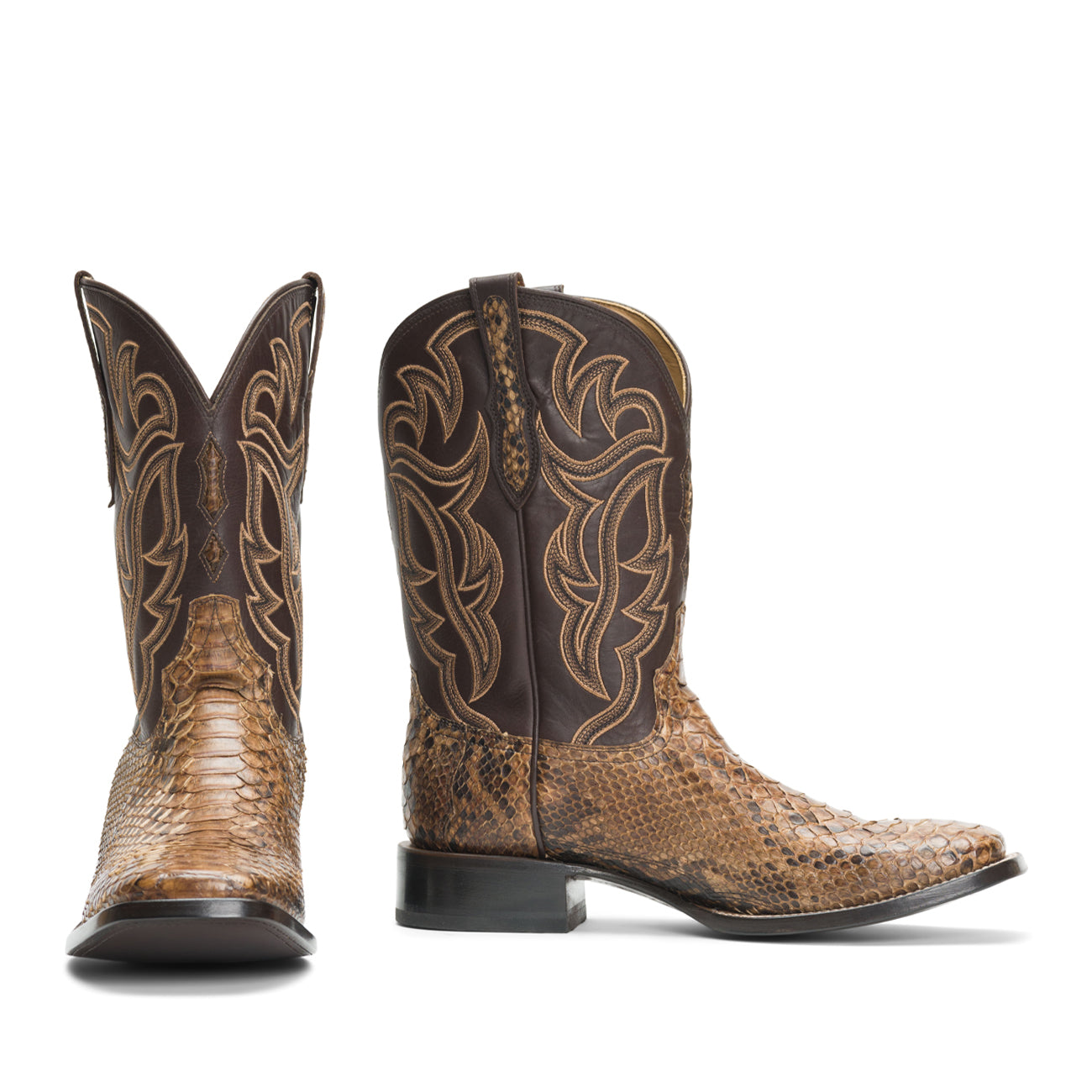 Men's Python Square Toe Boots | The Preston | RUJO Boots