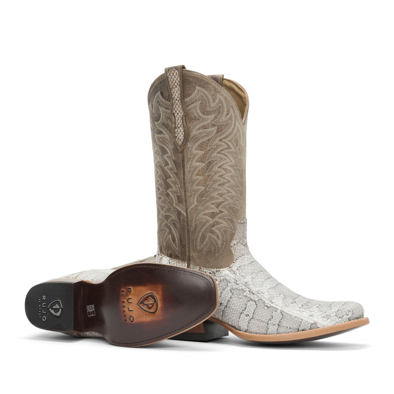 リュフカ / パイソン♔ホワイトパール RUJO Boots | The Beck | Water Snake Men's Boots – Rujo Boots
