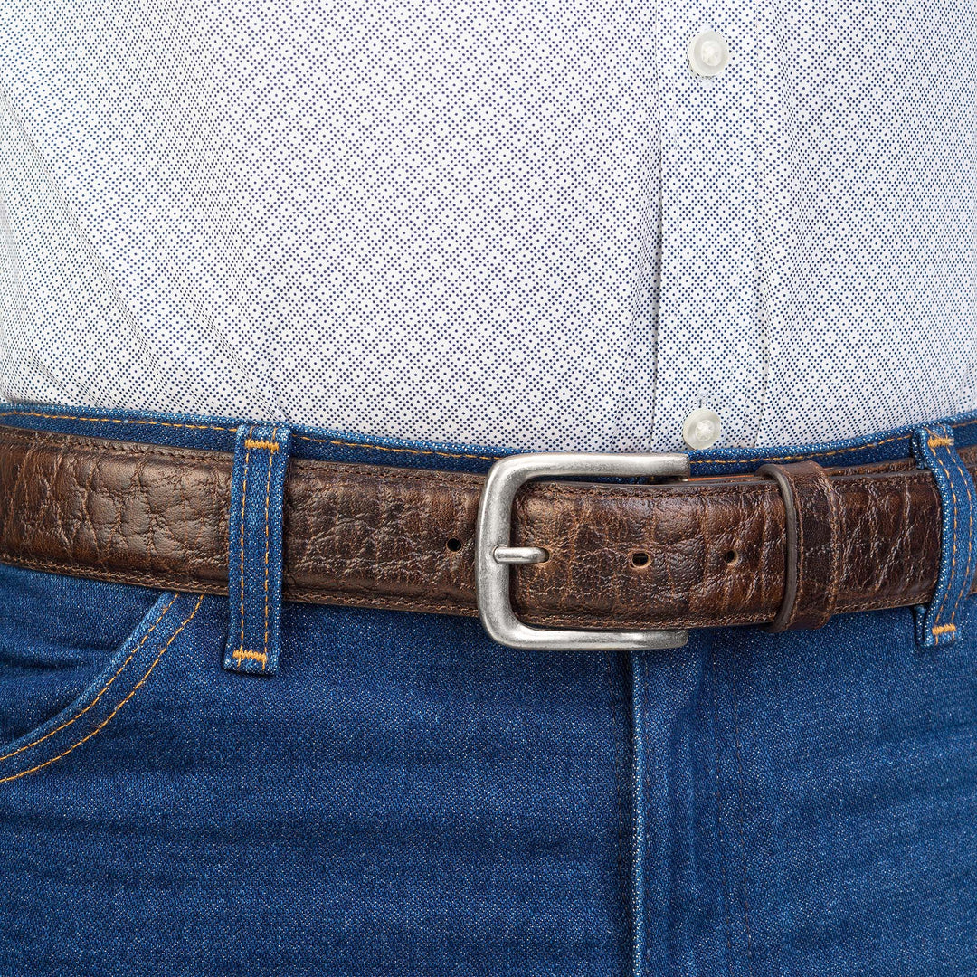 American Bison Belt in Brown