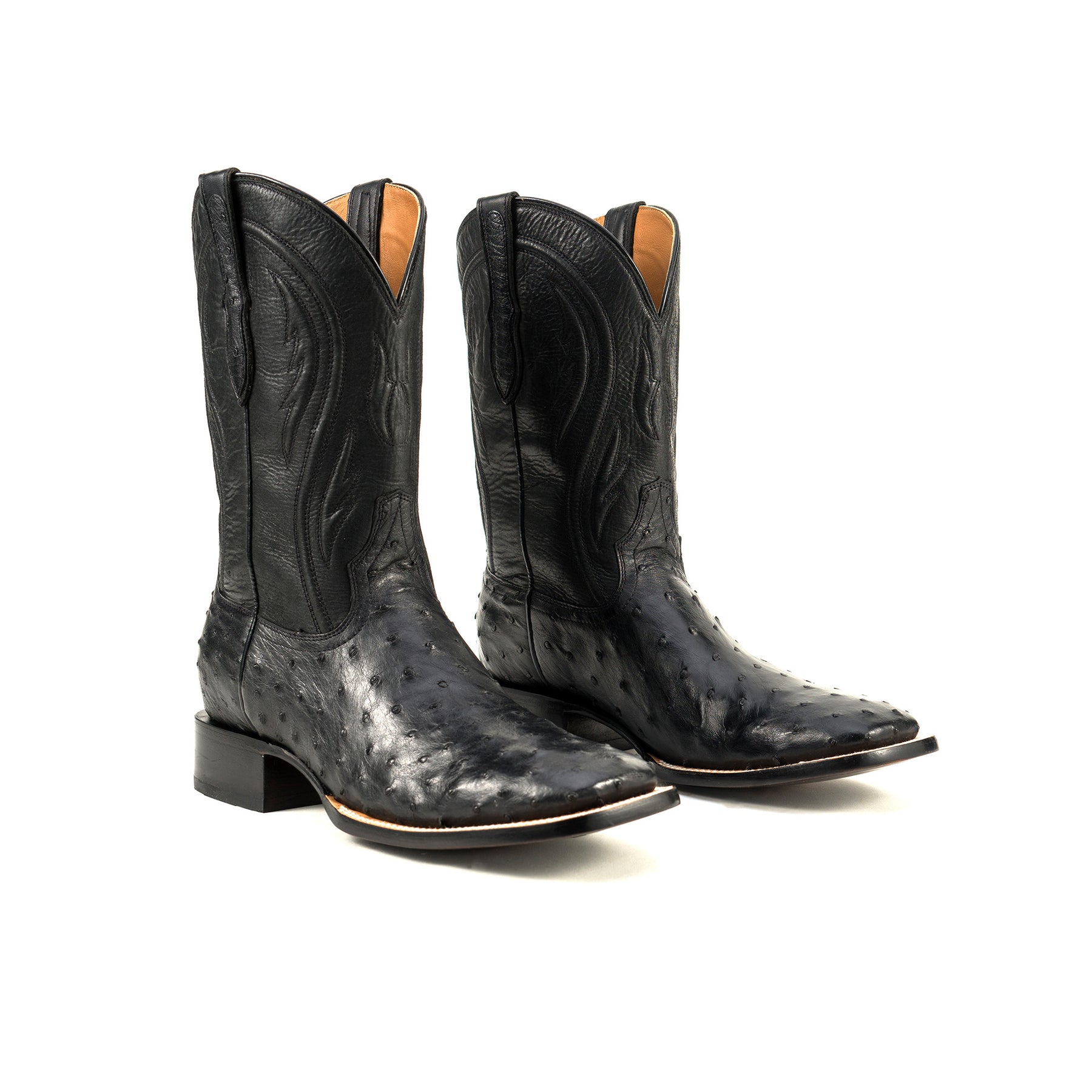 Full-Quill Obsidian Cowboy Boots