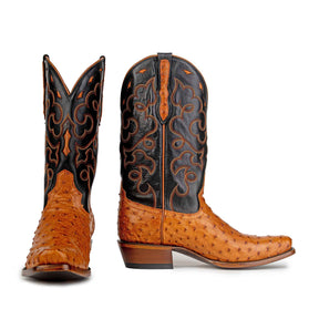 Men's Full-Quill Ostrich Cowboy Boot by RUJO