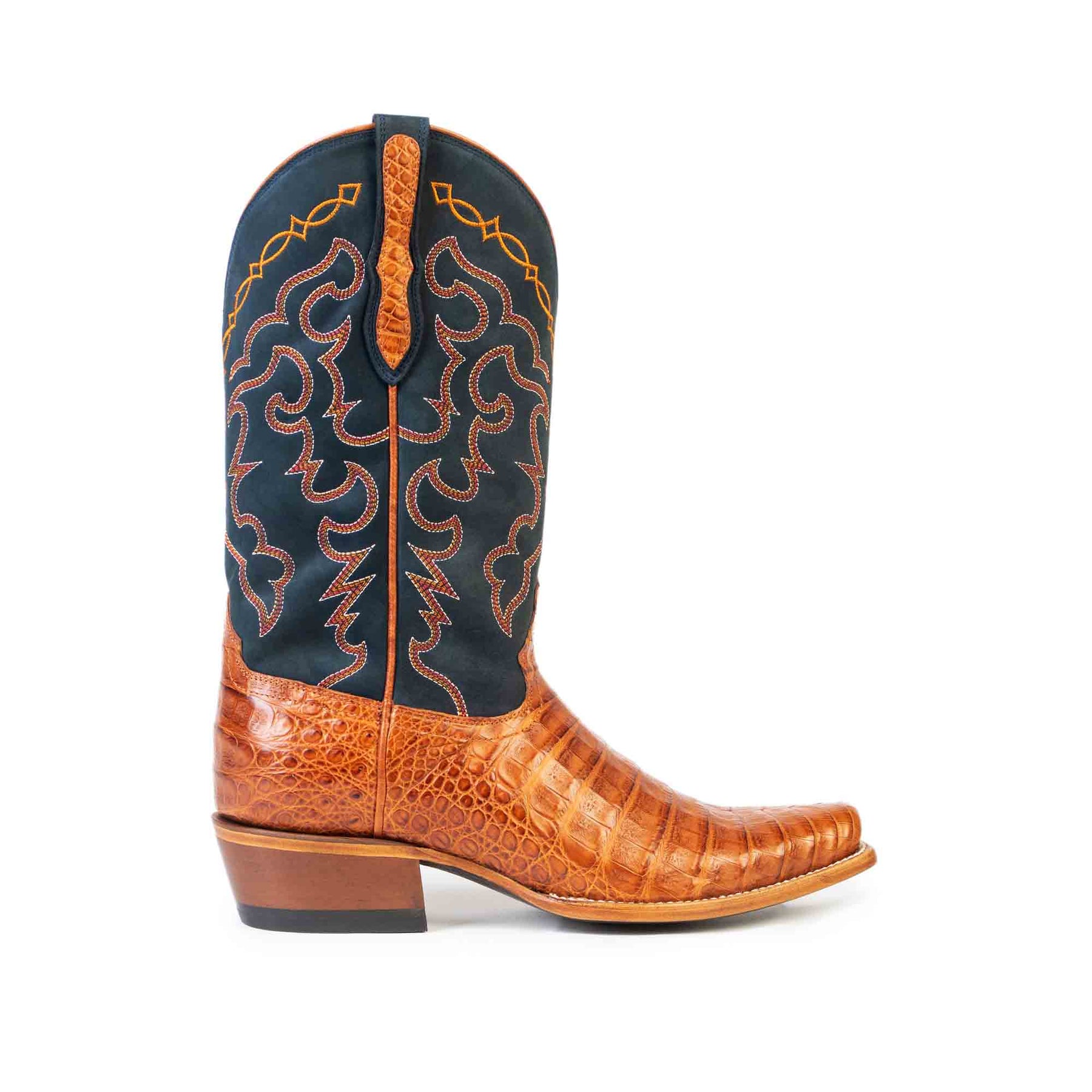 Men's Caiman Belly Western Boots, The Trace