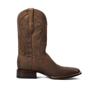 Square-toe Rock Ranch Calfskin Roper-Style Cowboy boots by RUJO