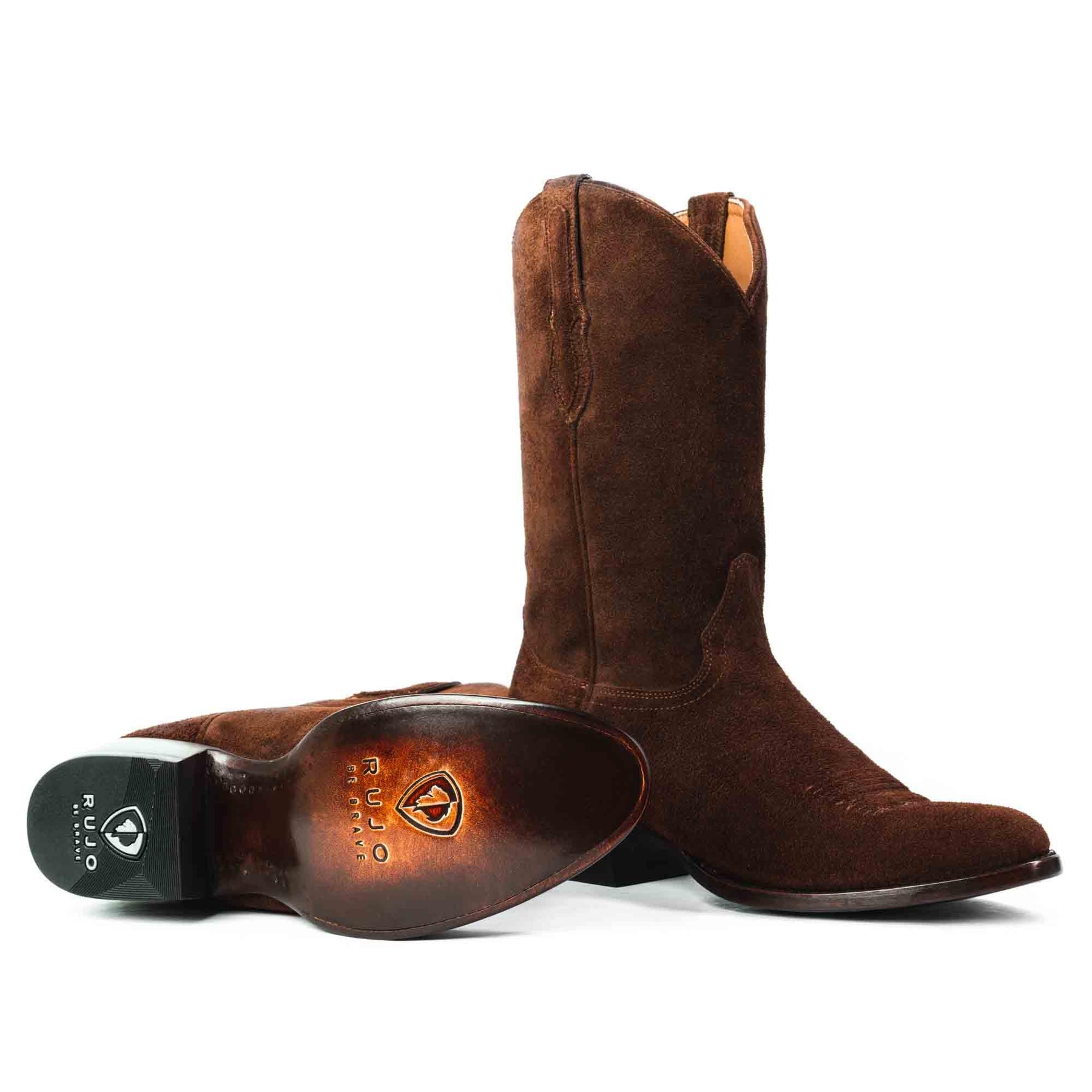 Western water-resistant Sentry Suede cowboy boots by RUJO