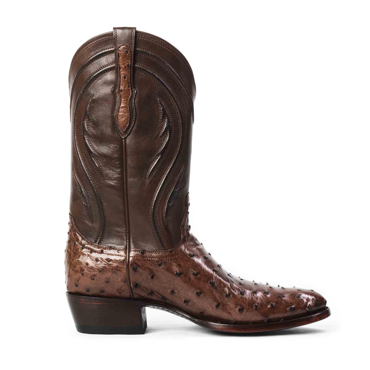 Full-Quill Ostrich Western Cowboy Boot by RUJO