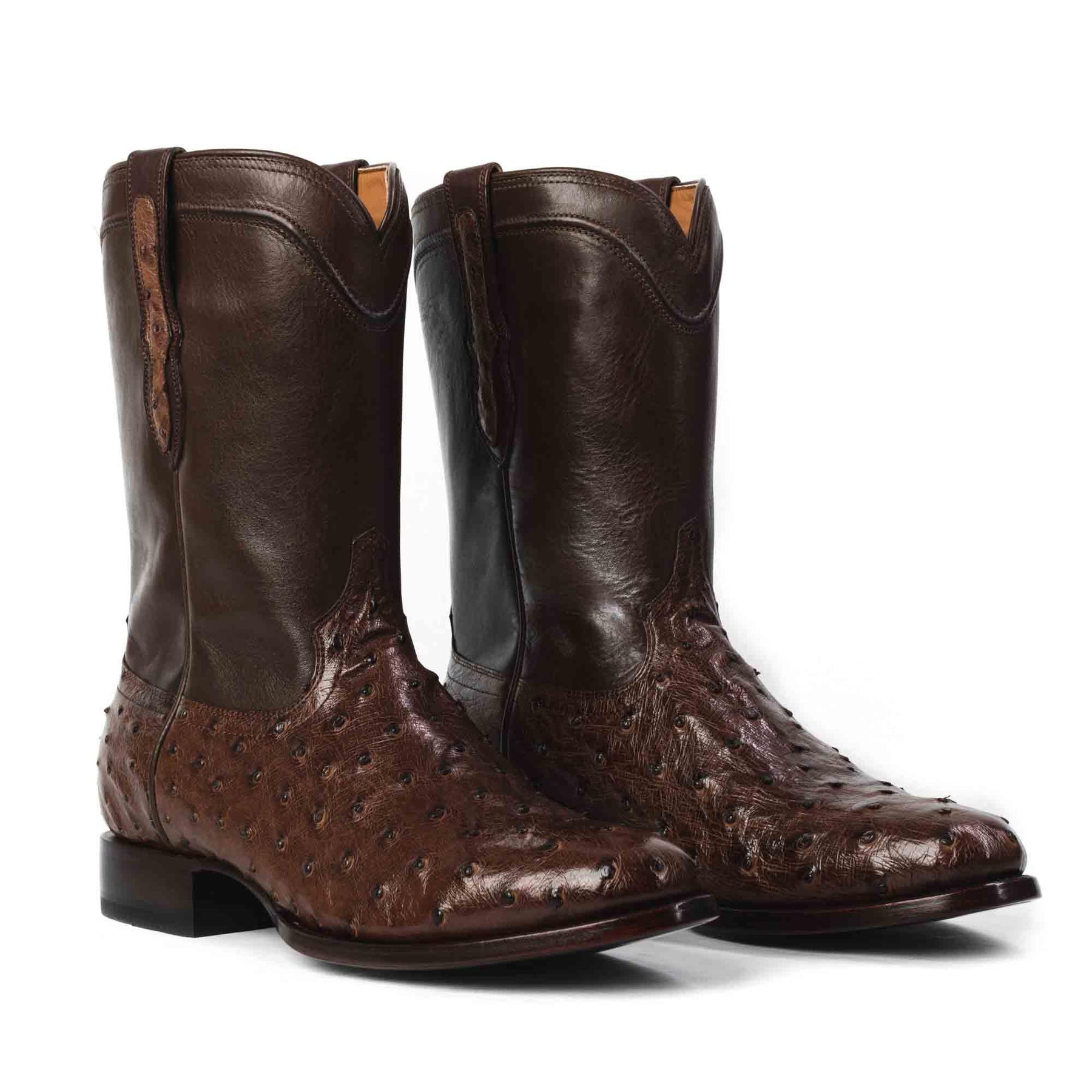 Men's Full-Quill Ostrich Roper Cowboy Boot by RUJO